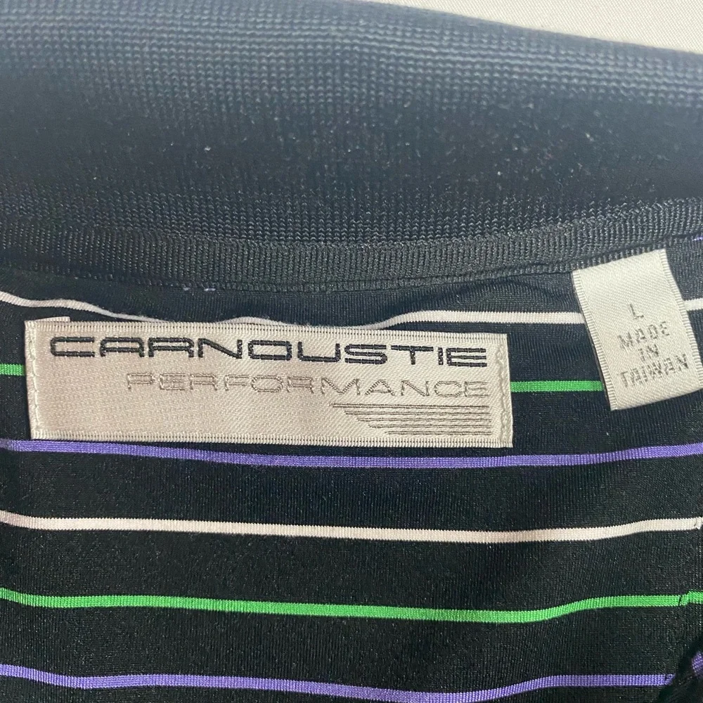 Carnoustie Performance Striped Polo Shirt Men’s Large